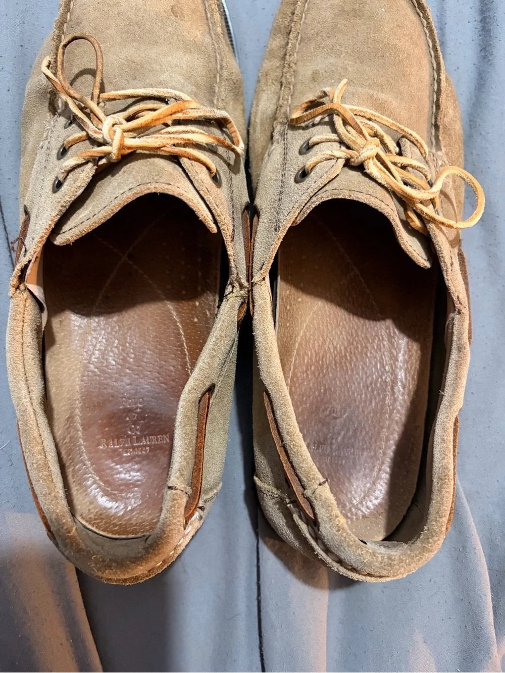 Polo Ralph Lauren Men's Suede Boat Shoes in Tan